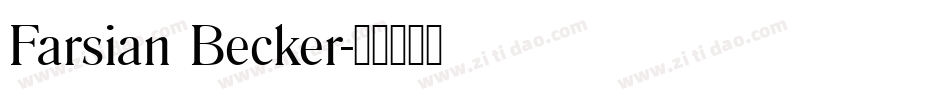 Farsian Becker字体转换